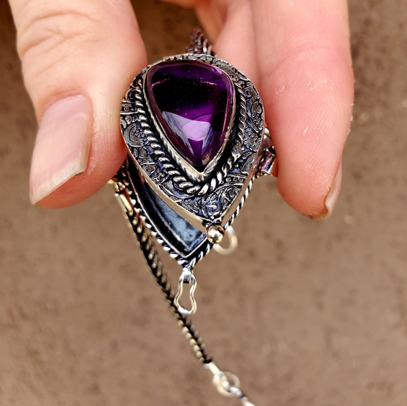 New Awesome Amethyst 925 Silver Poison Bracelet. - Picture 9 of 16